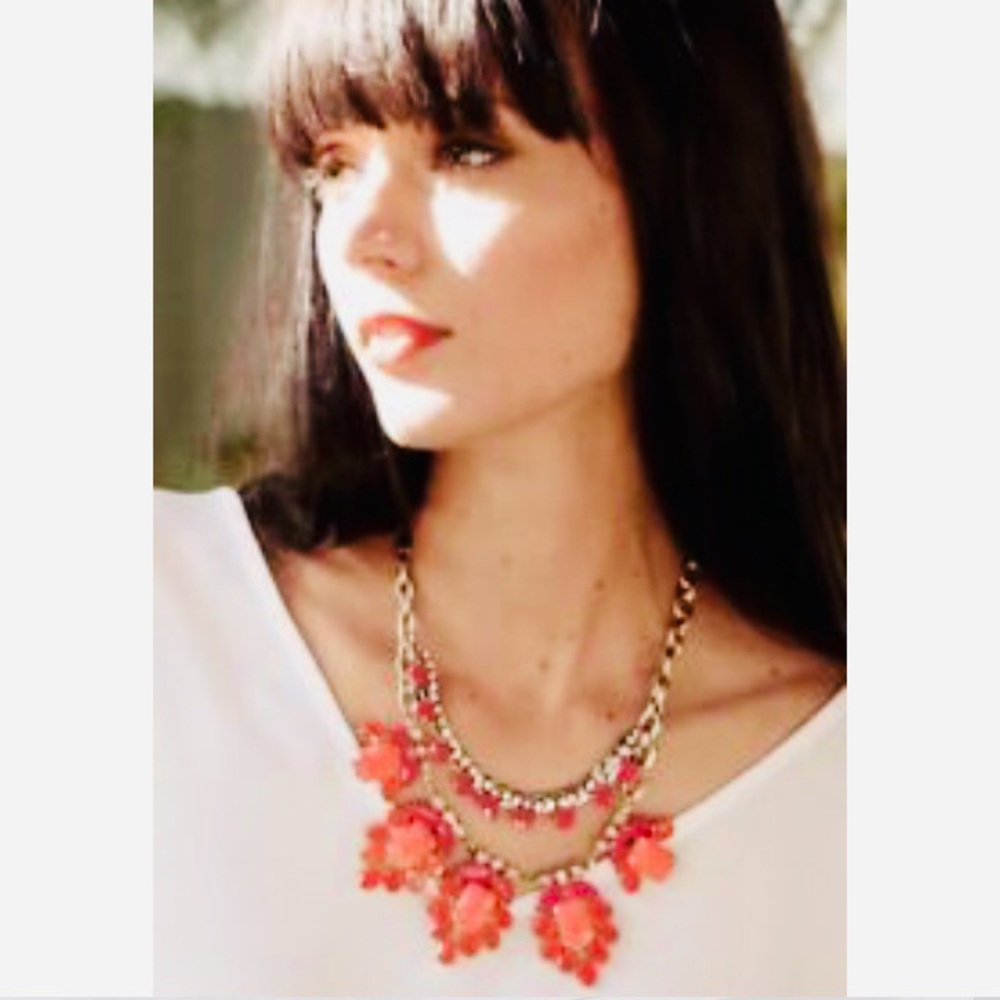 Stella & Dot | Spring Awakening Hot Pink & Vibrant Orange Statement Neck… - Picture 12 of 12